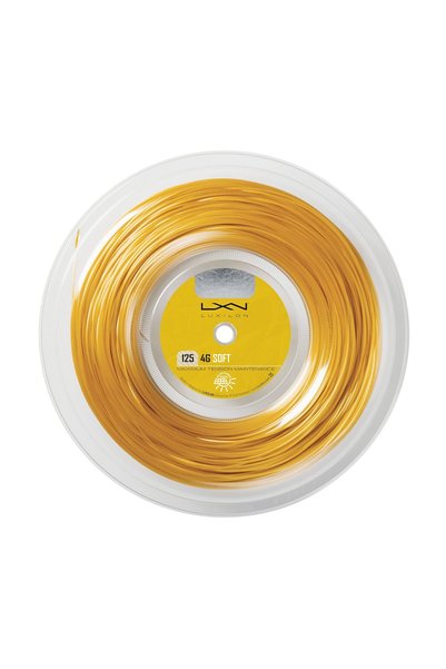TUX Luxilon Üniseks Tenis Teli 4G Yumuşak, Altın, 200 Metre Rulo, 1,25 mm, WRZ990143