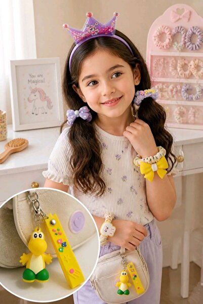 Monalisa Home Six-Piece Children's Buckle Crown and Keychain Set