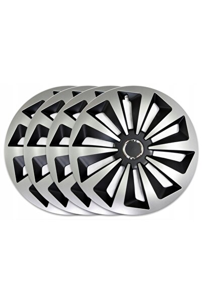 NO BRAND 4x Capace de roată auto universale, tip Fox Ring, mix argintiu, 13 inch