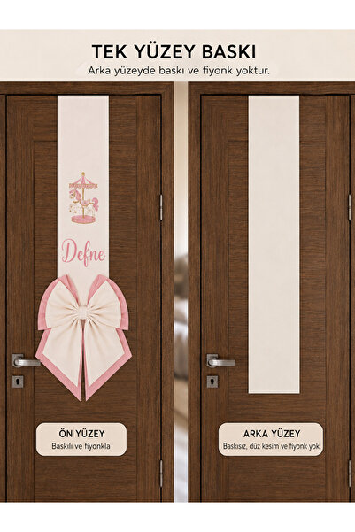 Yavuz Süs Single-Sided Carousel Visual Double-Layered Bow Door Decoration (1 ...