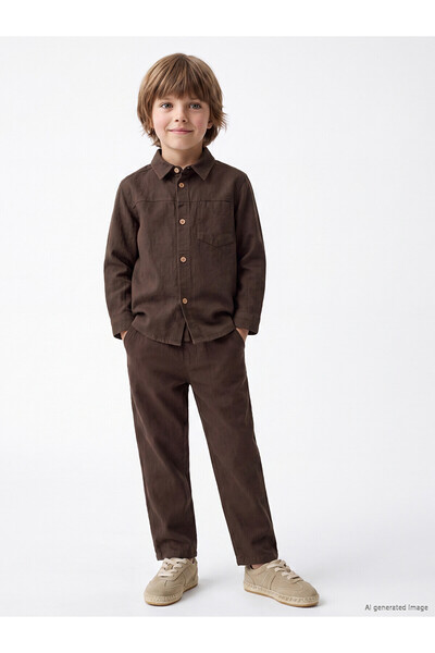 LC Waikiki Brown Boy's Basic Pants