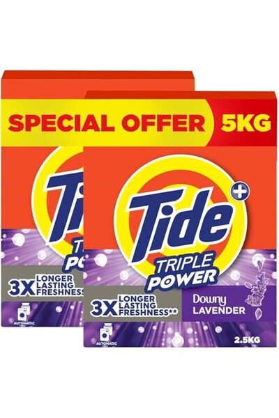 Generic Brand Tide Triple Power Lavender, 2.5KG x 2, Laundry Detergent Powder