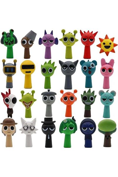 Yongsheng 24PCS Sprunki Models Set, Sprunkies Statues Whole Set, Doll Decorat...