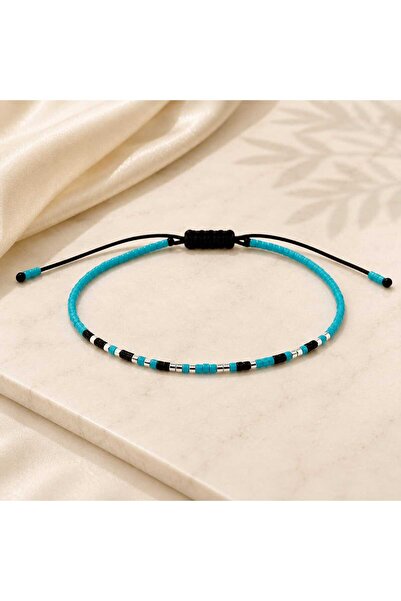 Generic Brand Brățară Personalizată Cod Morse – Model Full Modern Turcoaz – M...