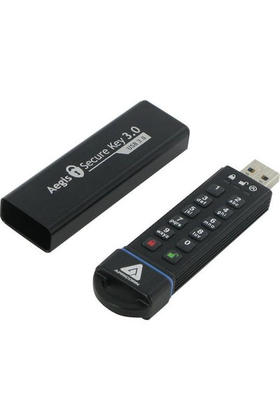 Apricorn Aegis Secure Key 128GB USB 3.1 Στικάκι Μαύρο