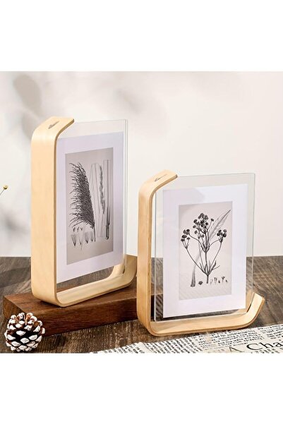 Generic Brand Joyzzz Acrylic Wooden Photo Frame, 2 PCS Rustic Wood Double Sid...