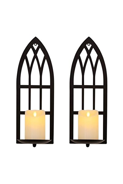 Generic Brand Wall Candle Sconce Holder Set of 2,MetalHanging Wall Mounted Pi...