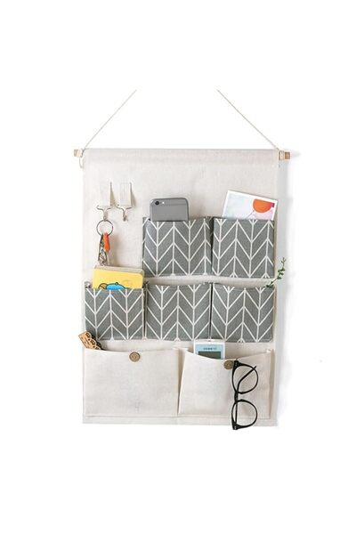 Generic YelaJoy Over The Door Magazine Storage Pockets (7 Pockets, Grey) - Li...