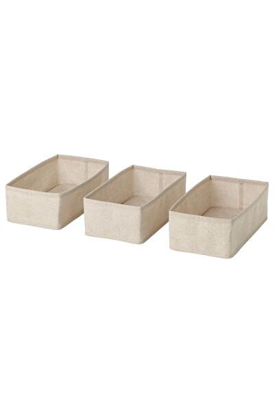 Generic Brand ProTuning PURRPINGLA Box, set of 3, textile/beige, 20x38x12 cm
