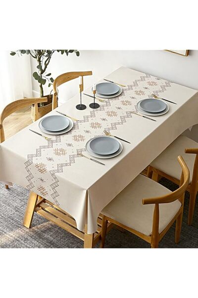 Generic Vinyl Waterproof Tablecloths Rectangle Heavy Duty Oil Proof Stain Res...