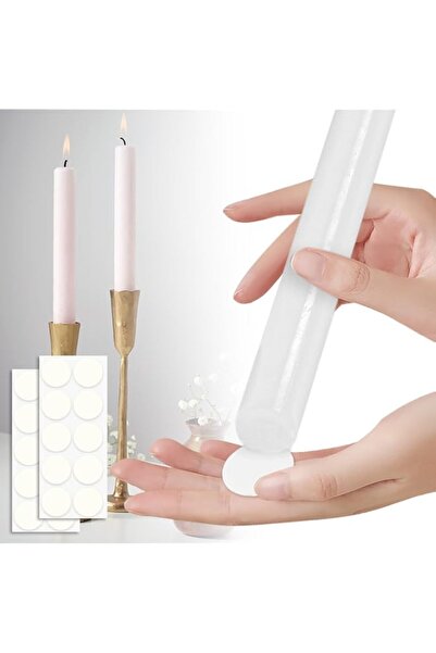 Generic Brand 5 PcsTaper Candle Holder Candle Grips, Clear Double-Sided Tape,...