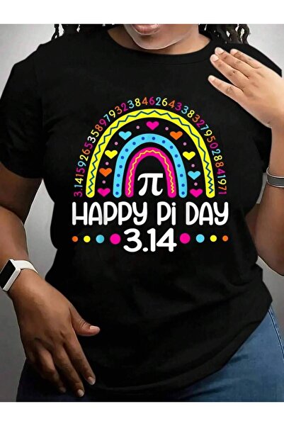 9JY Happy Day Rainbow 3.14 Pi Number Math Teacher Women Girls Back To School ...