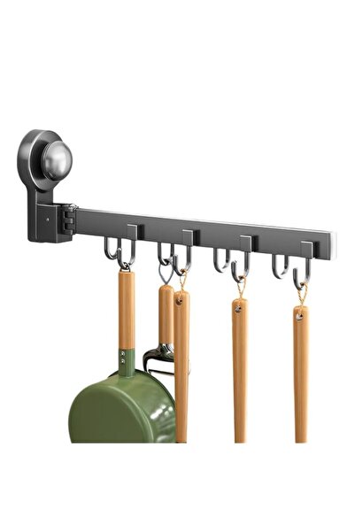 Generic Wall Mounted Kitchen Utensils Holder with 8 Hooks, Suction Cup Pan Ha...