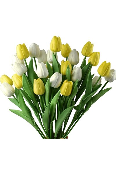 Generic Stylish Tulips Lake, 12 Heads Artificial Flowers Real Touch Silk for ...
