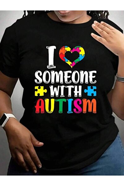 9JY I Love One Person With Autistic Autism Cruise Vacation Trip Black Graphic...
