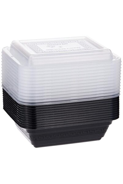 Generic SNH Disposable Rectangle Microwave Container 12 Oz With Lid - pieces.