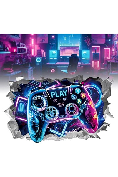 Generic Brand Gamer Controller Wallpaper, 3D Game Wall Sticker, Boy Gamer Wal...