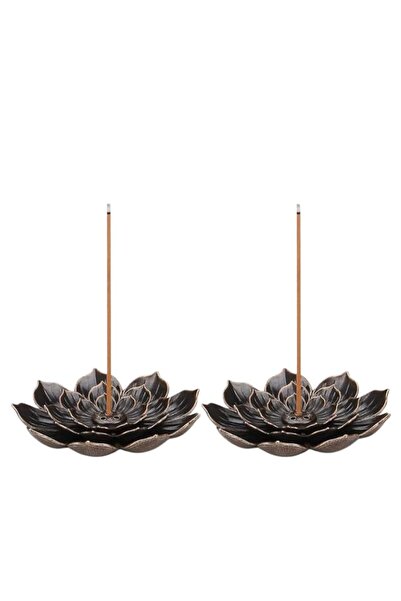 Generic Brand Lotus Brass Incense Holder 2Pcs, 5 Holes Incense Burner with De...