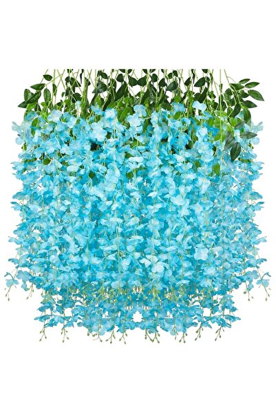 Generic Brand Artificial Wisteria Vine Flowers 12 Pack, 44" Fake Flower Bushy...