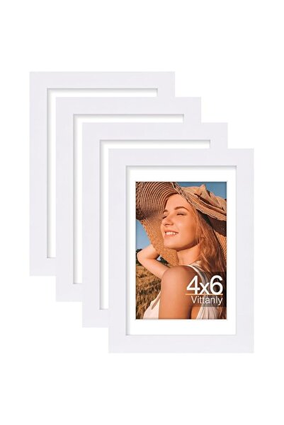 Generic Brand Vittanly 4x6 Picture Frame Set of 4, Display Pictures 3.5x5 wit...