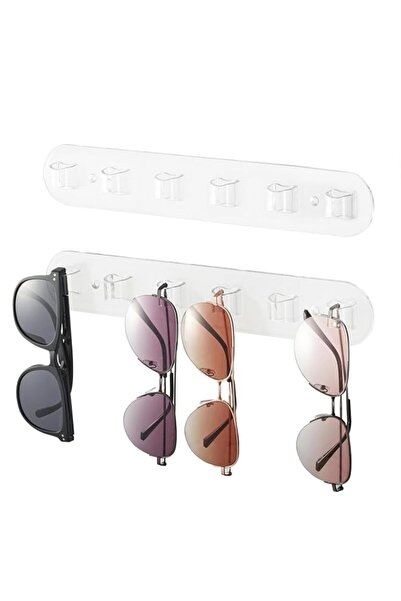 Generic Wall Mounted Glasses Holder, Acrylic Sunglasses Organizer Rack with 6...