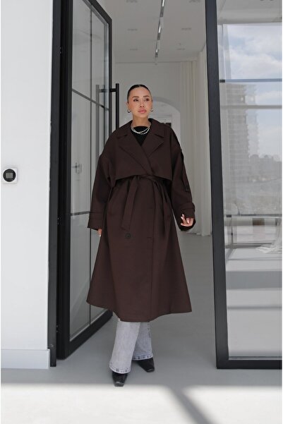 Havoş Brown Premio Lined Trench Coat