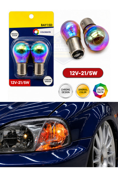 KAPOTO 1016 12V 21W Diadem Krom Turuncu Ampulü 2 Adet Düz Tırnak Çift Duy Oto...