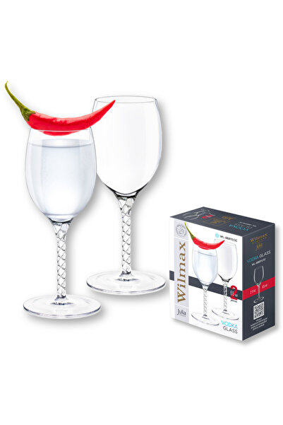 WILMAX ENGLAND Set 2 Pahare Tuica/Vodka/Palinca Julia, Sticla Transparenta, 6...