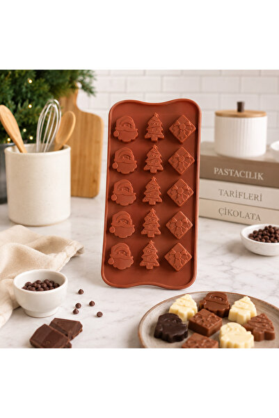 pratikpastacılık Çi̇ Series Patterned Silicone Chocolate Mold/Ceramic-Hobby Mold