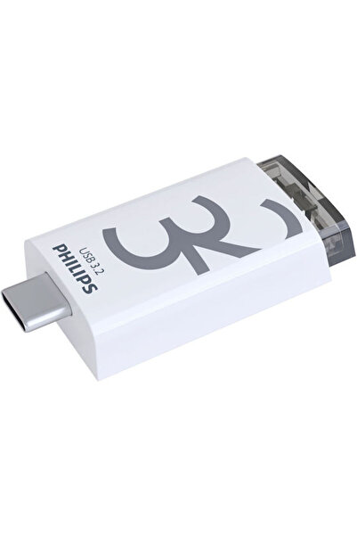 Philips Στικάκι USB 3.2 Σειράς Click Γενιάς 1, 32GB, με σύνδεση USB-C, Γκρι