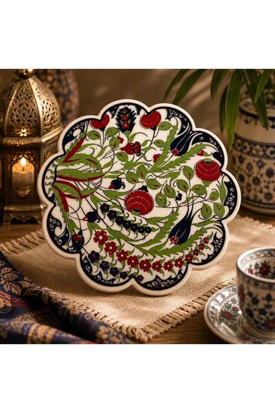 GRANDSTORE Iznik Patterned Ceramic Trivet - 18 cm Pot & Teapot Base