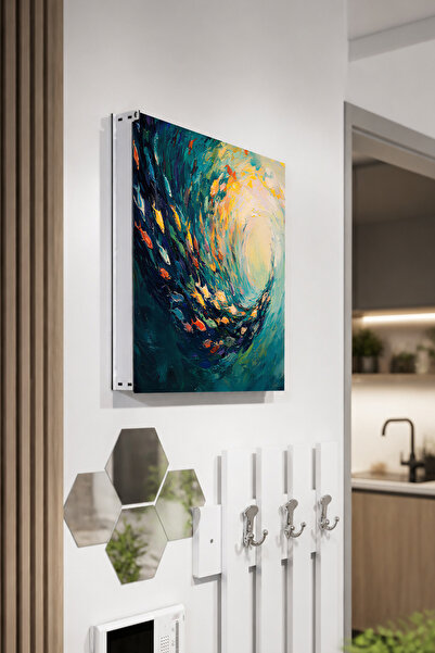 kutuTR Dekoratif Sigorta Kutusu Kapağı 39x32 cm Açılır Kapaklı Elektrik Panosu Gizleme Paneli SS033