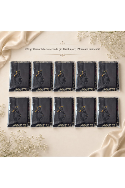 lifestyling 10 Pcs Esarp Prayer Mats, 99 Pcs Glass Pearl Prayer Beads, Mixed ...