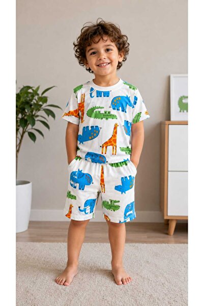 Arya Nisa Kids SET PANTALONI SCURTĂT DINOSAUROARE PENTRU BĂIEȚI