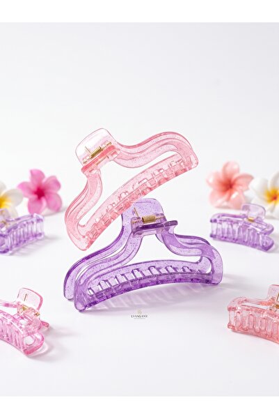 Needstore 2 Pieces 11 cm Latch Buckle Set Pink Lilac Quality Large Size Women...