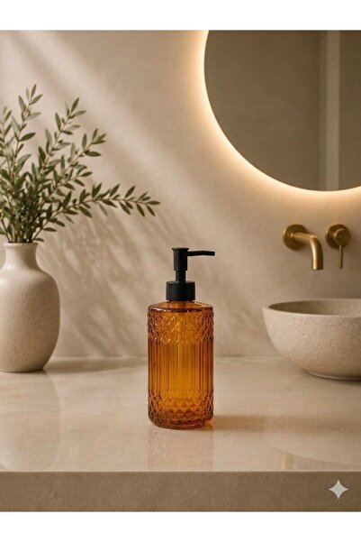 balsa group Mrk model colored thick glass liquid soap dispenser 450ml orange