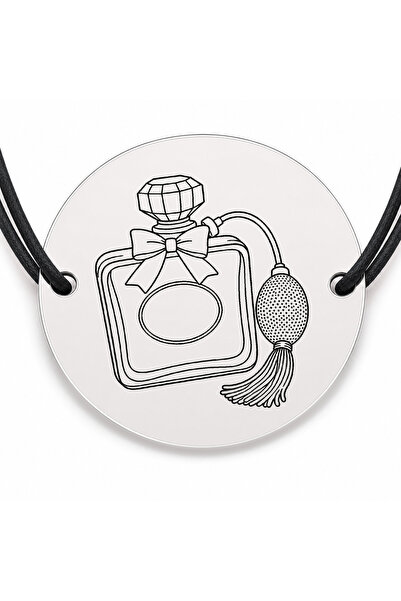 Simoshop Brățară argint 925 cu bănuț gravat flacon de parfum cu fundiță, șnur...