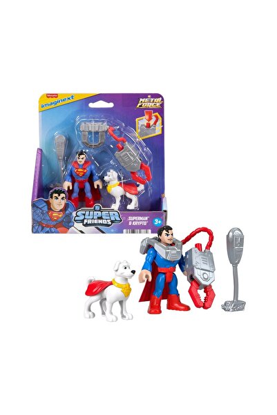 mattel Fisher-Price Imaginext DC: Super Friends Metal Force - Superman & Kryp...