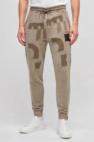 Hugo Boss Boss Men Regular Fit Brand Logo Jogger Pants, Dark Grey