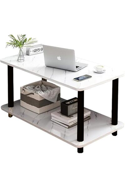 Generic GGEROU 2 Tier Living Room End Table,Boho Side Table with Storage Shel...