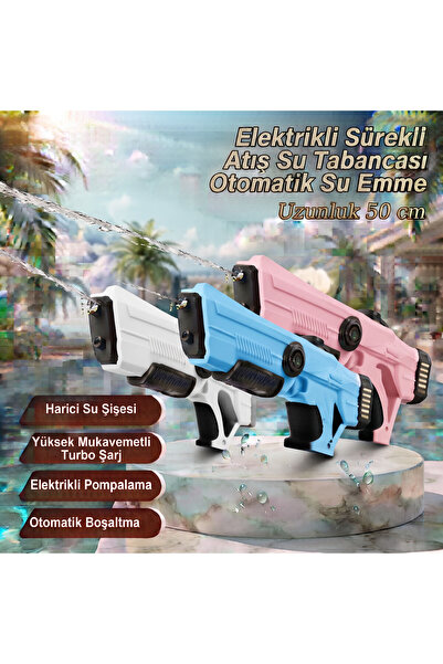 Numaca Oyuncak Su Tüfeği Büyük Boy Otomatik Su Alma Elektrikli Şarjlı Su Taba...