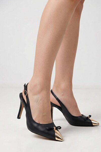 Kuum London K145-25882 Women's Heeled Open-Back Stiletto Shoes