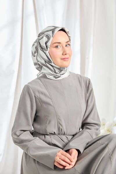 Silk Home وشاح حرير تويل بلوم أبيض