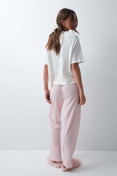Women'secret Pink striped long trousers