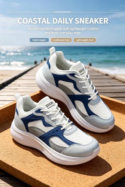 NajdEva Shop Fashion Unique Men Running Sneakers Saudi Made, Breathable & Anti‑Slip Daily Sports Shoes, Recommend To Buy One Size Larger