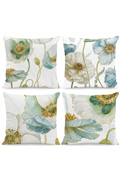 Generic Joyzzz Cushion Covers, 4PCS Set of 45 x 45 cm Botanical Floral Pillow...