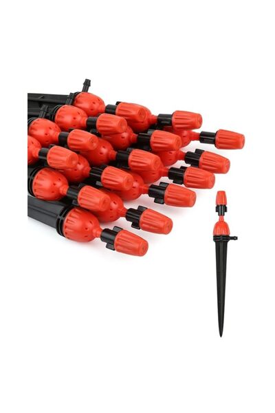 Generic Tazweeq 10 Pcs Drip Irrigation Emitters with Stake, Push-to-Fit Adjus...