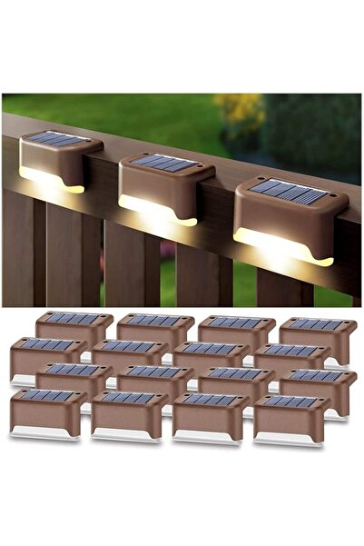 Generic 16 Pack Solar Deck Lights, Solar Step LED Lights for Outdoor, Waterpr...