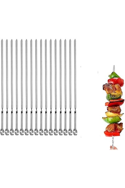 Generic Metal Skewers for Grilling,Kabob Skewers,Flat BBQ Barbecue Skewer,Gri...