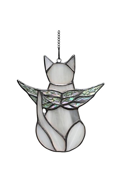 Generic THE WHITE SHOP Angel Cat Memorial Gifts Ornaments,Stained Glass Windo...